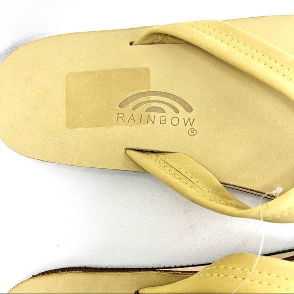 NWT RARE Rainbow Premium Leather Flip Flops - Picture 4 of 11